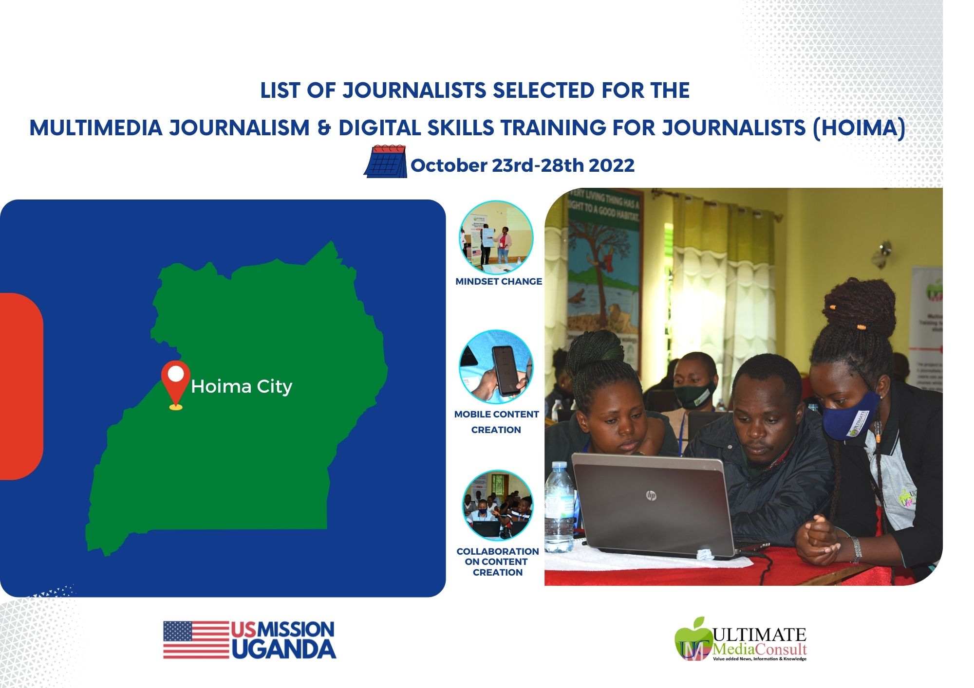 List of journalists selected for Multimedia Journalism and Digital Skills training in Hoima City