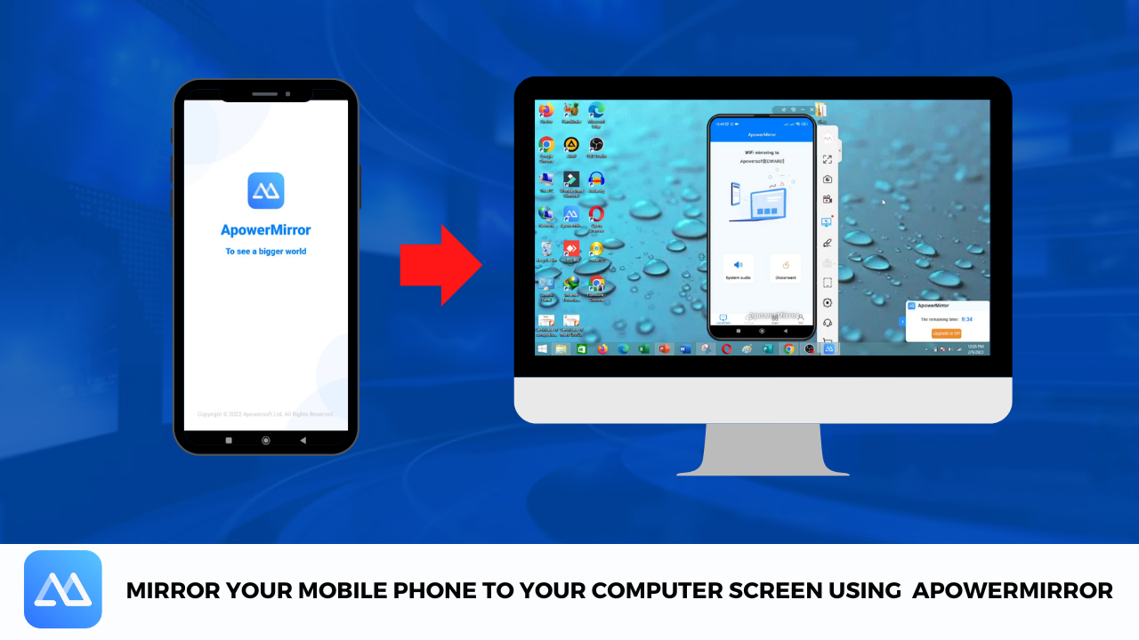 Mirror your phone to computer using APowerMirror